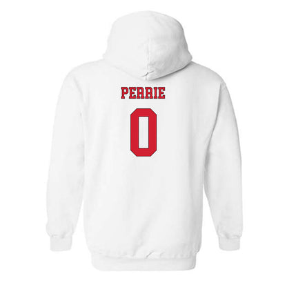 NC State - NCAA Men's Soccer : Tyler Perrie - White Replica Shersey Hooded Sweatshirt