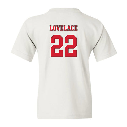 NC State - NCAA Men's Soccer : Drew Lovelace - White Replica Shersey Youth T-Shirt