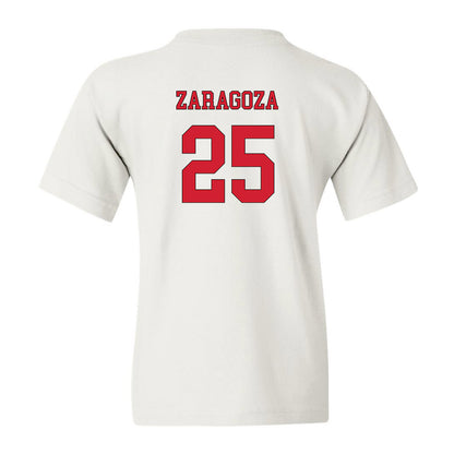 NC State - NCAA Men's Soccer : Cristian Zaragoza - White Replica Shersey Youth T-Shirt