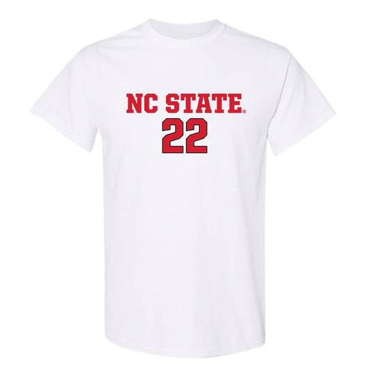 NC State - NCAA Men's Soccer : Drew Lovelace - White Replica Shersey Short Sleeve T-Shirt