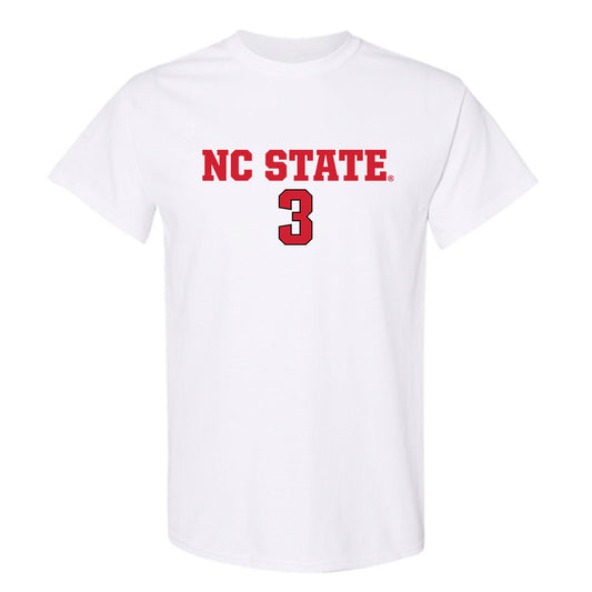 NC State - NCAA Men's Soccer : Gio Ceja - White Replica Shersey Short Sleeve T-Shirt