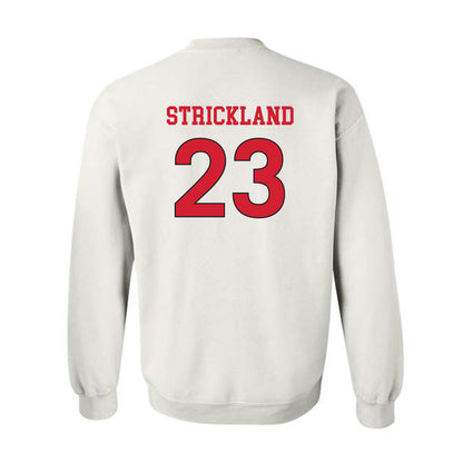 NC State - NCAA Women's Soccer : Alexis Strickland - White Replica Shersey Sweatshirt