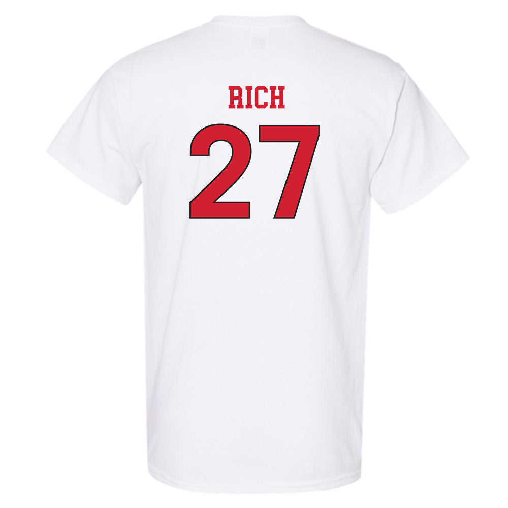 NC State - NCAA Women's Soccer : Eliza Rich - White Replica Shersey Short Sleeve T-Shirt