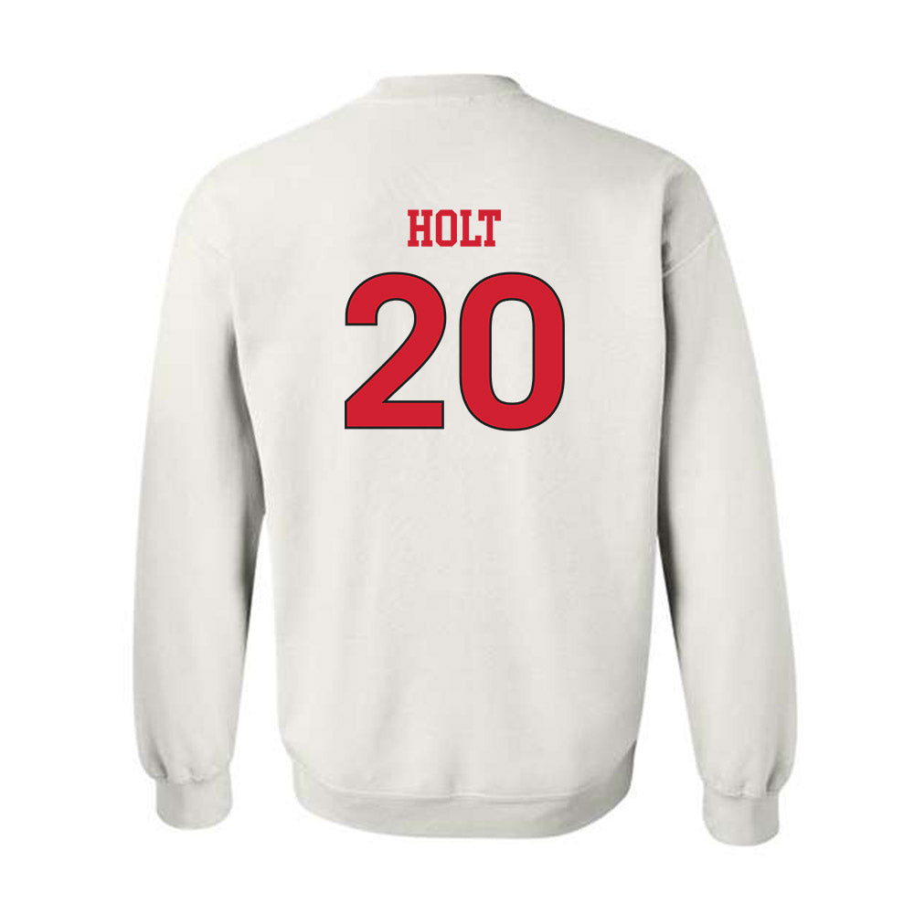 NC State - NCAA Women's Soccer : Brooklyn Holt - White Replica Shersey Sweatshirt