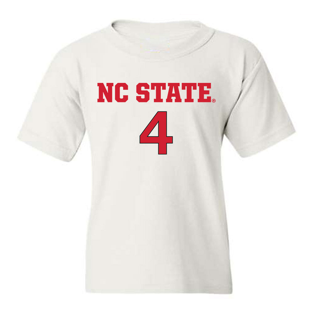 NC State - NCAA Women's Soccer : Leyah Hall-Robinson - White Replica Shersey Youth T-Shirt