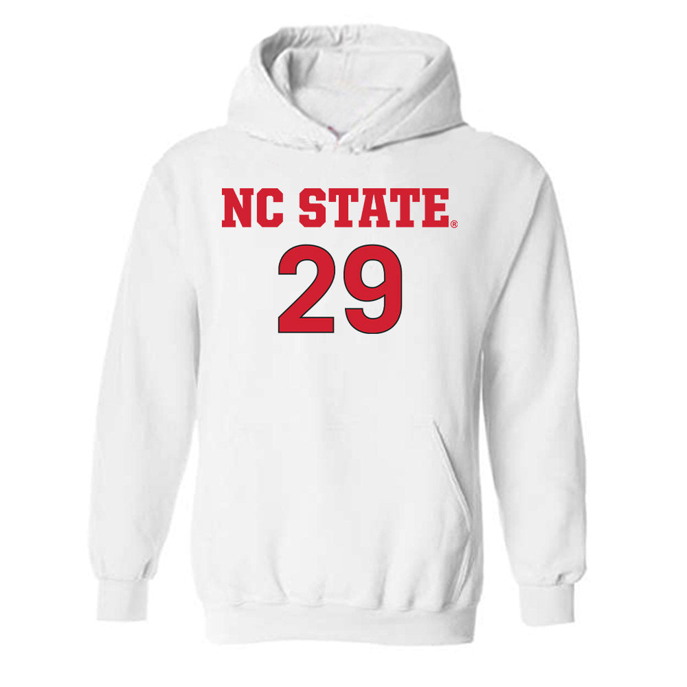 NC State - NCAA Women's Soccer : Cienna Kim - White Replica Shersey Hooded Sweatshirt