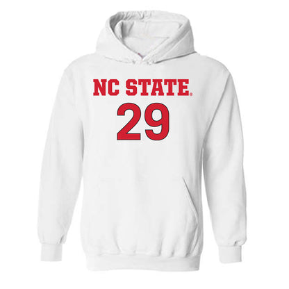 NC State - NCAA Women's Soccer : Cienna Kim - White Replica Shersey Hooded Sweatshirt