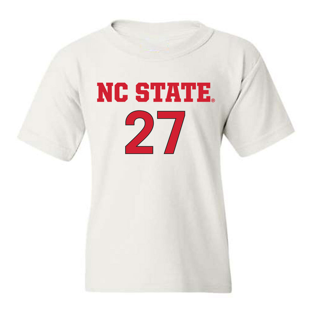 NC State - NCAA Women's Soccer : Eliza Rich - White Replica Shersey Youth T-Shirt