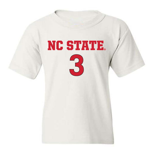 NC State - NCAA Women's Soccer : Brianna Weber - White Replica Shersey Youth T-Shirt