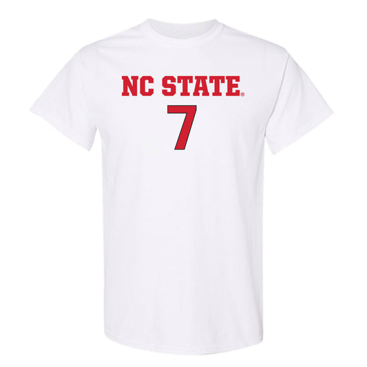 NC State - NCAA Women's Soccer : Emika Kawagishi - White Replica Shersey Short Sleeve T-Shirt