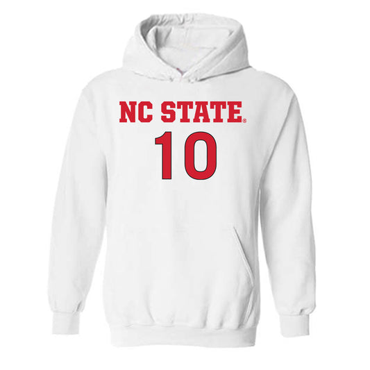 NC State - NCAA Women's Soccer : Annika Wohner - White Replica Shersey Hooded Sweatshirt
