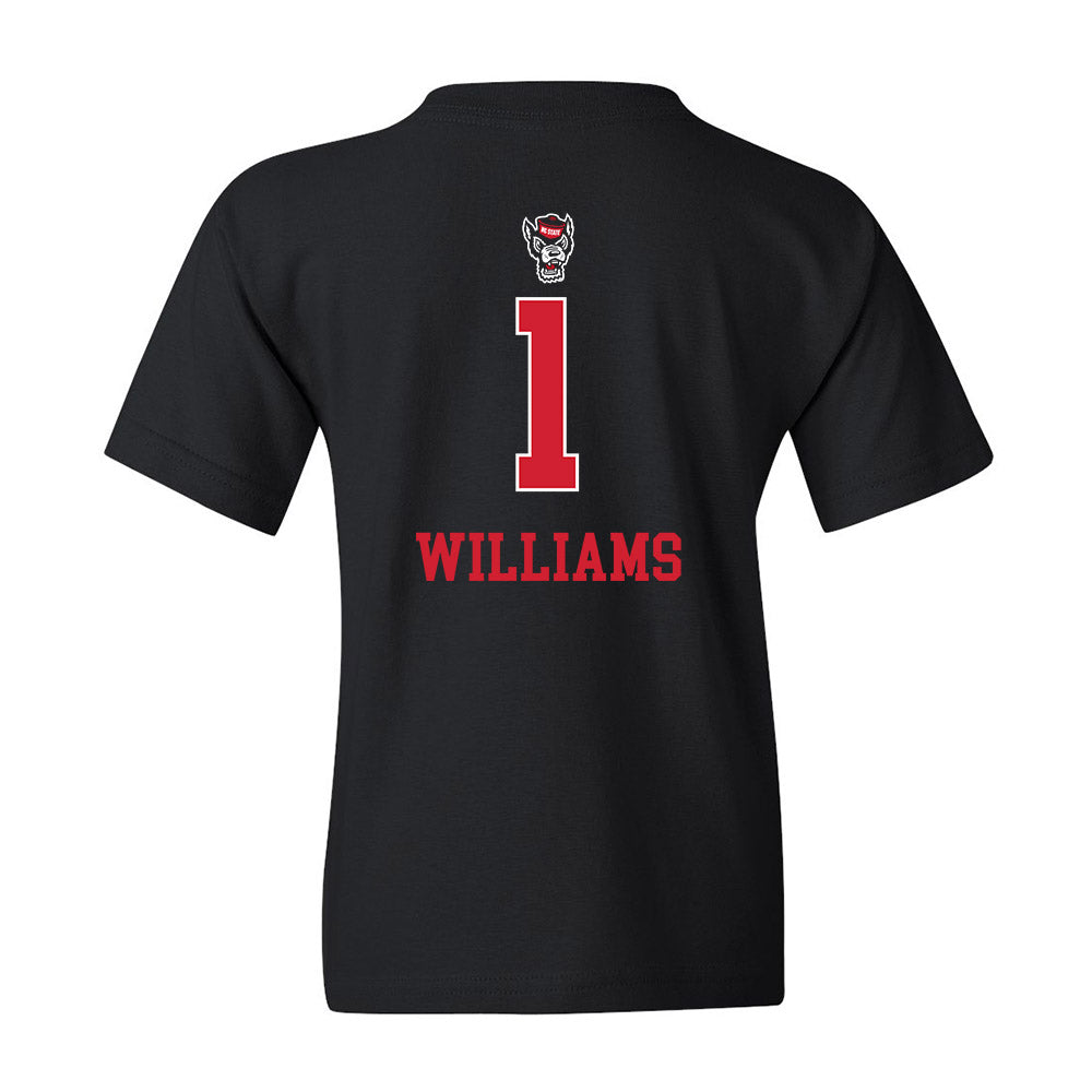 NC State - NCAA Women's Volleyball : Madison Williams - Black Replica Shersey Youth T-Shirt