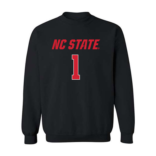 NC State - NCAA Women's Volleyball : Madison Williams - Black Replica Shersey Sweatshirt