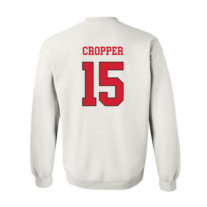 NC State - NCAA Women's Volleyball : Lily Cropper - White Replica Shersey Sweatshirt