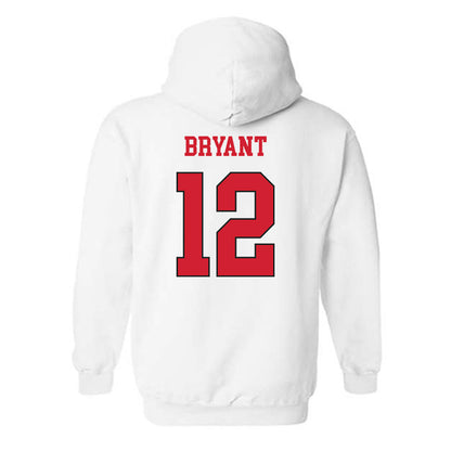 NC State - NCAA Women's Volleyball : Courtney Bryant - White Replica Shersey Hooded Sweatshirt