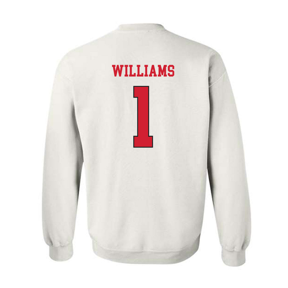 NC State - NCAA Women's Volleyball : Madison Williams - White Replica Shersey Sweatshirt