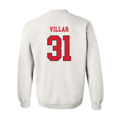 NC State - NCAA Women's Volleyball : Elaisa Villar - White Replica Shersey Sweatshirt