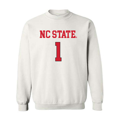 NC State - NCAA Women's Volleyball : Madison Williams - White Replica Shersey Sweatshirt