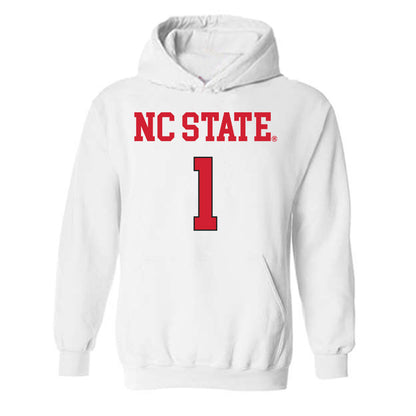 NC State - NCAA Women's Volleyball : Madison Williams - White Replica Shersey Hooded Sweatshirt