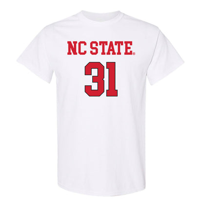 NC State - NCAA Women's Volleyball : Elaisa Villar - White Replica Shersey Short Sleeve T-Shirt