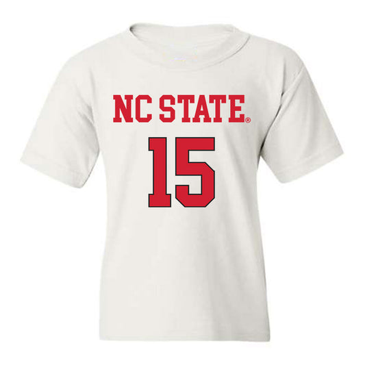 NC State - NCAA Women's Volleyball : Lily Cropper - White Replica Shersey Youth T-Shirt