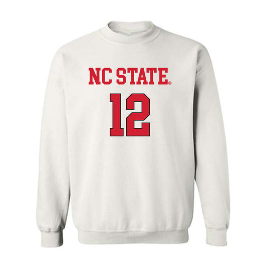 NC State - NCAA Women's Volleyball : Courtney Bryant - White Replica Shersey Sweatshirt