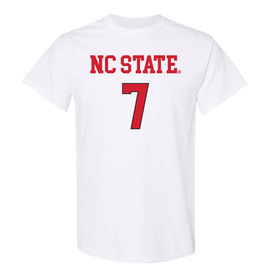 NC State - NCAA Women's Volleyball : Ava Brizard - White Replica Shersey Short Sleeve T-Shirt