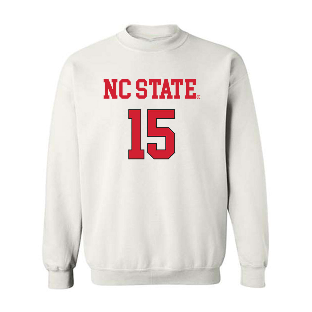 NC State - NCAA Women's Volleyball : Lily Cropper - White Replica Shersey Sweatshirt