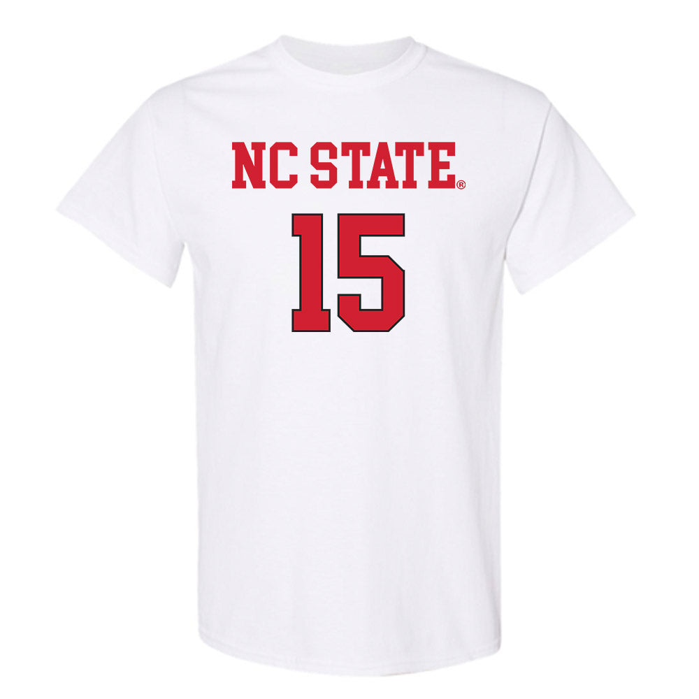 NC State - NCAA Women's Volleyball : Lily Cropper - White Replica Shersey Short Sleeve T-Shirt