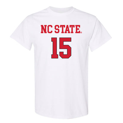 NC State - NCAA Women's Volleyball : Lily Cropper - White Replica Shersey Short Sleeve T-Shirt