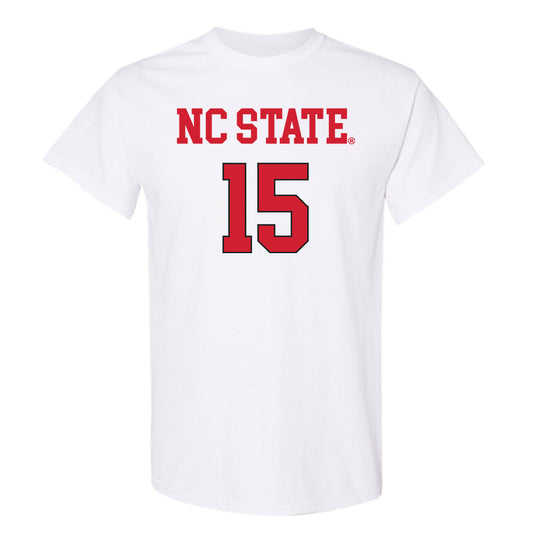 NC State - NCAA Women's Volleyball : Lily Cropper - White Replica Shersey Short Sleeve T-Shirt