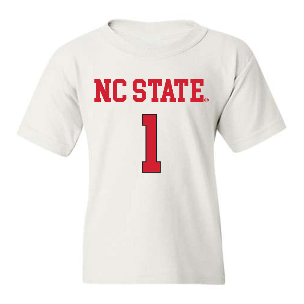 NC State - NCAA Women's Volleyball : Madison Williams - White Replica Shersey Youth T-Shirt