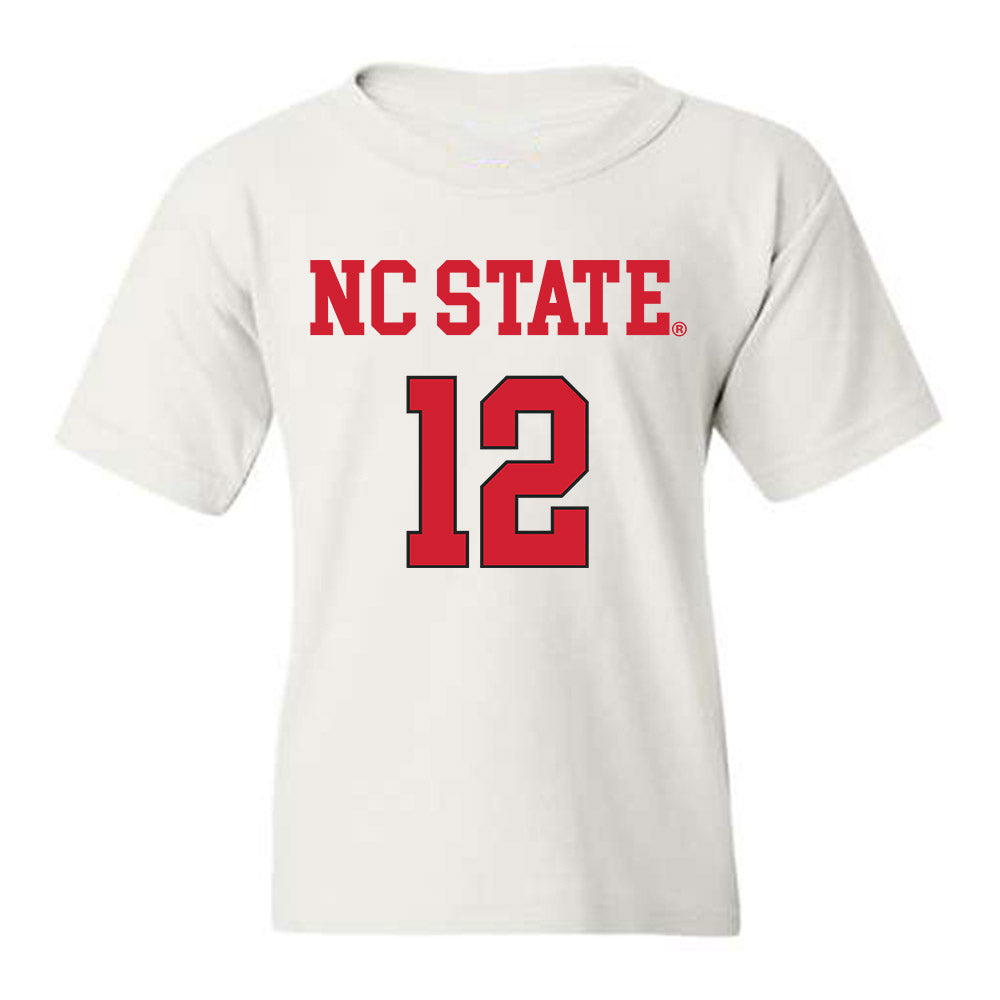 NC State - NCAA Women's Volleyball : Courtney Bryant - White Replica Shersey Youth T-Shirt