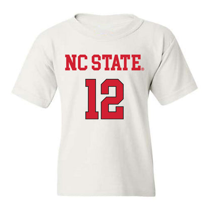 NC State - NCAA Women's Volleyball : Courtney Bryant - White Replica Shersey Youth T-Shirt