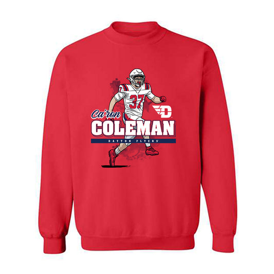 Dayton - NCAA Football : Ca'ron Coleman - Red Caricature Sweatshirt