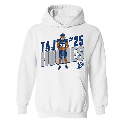 Drake - NCAA Football : Taj Hughes - Caricature Hooded Sweatshirt