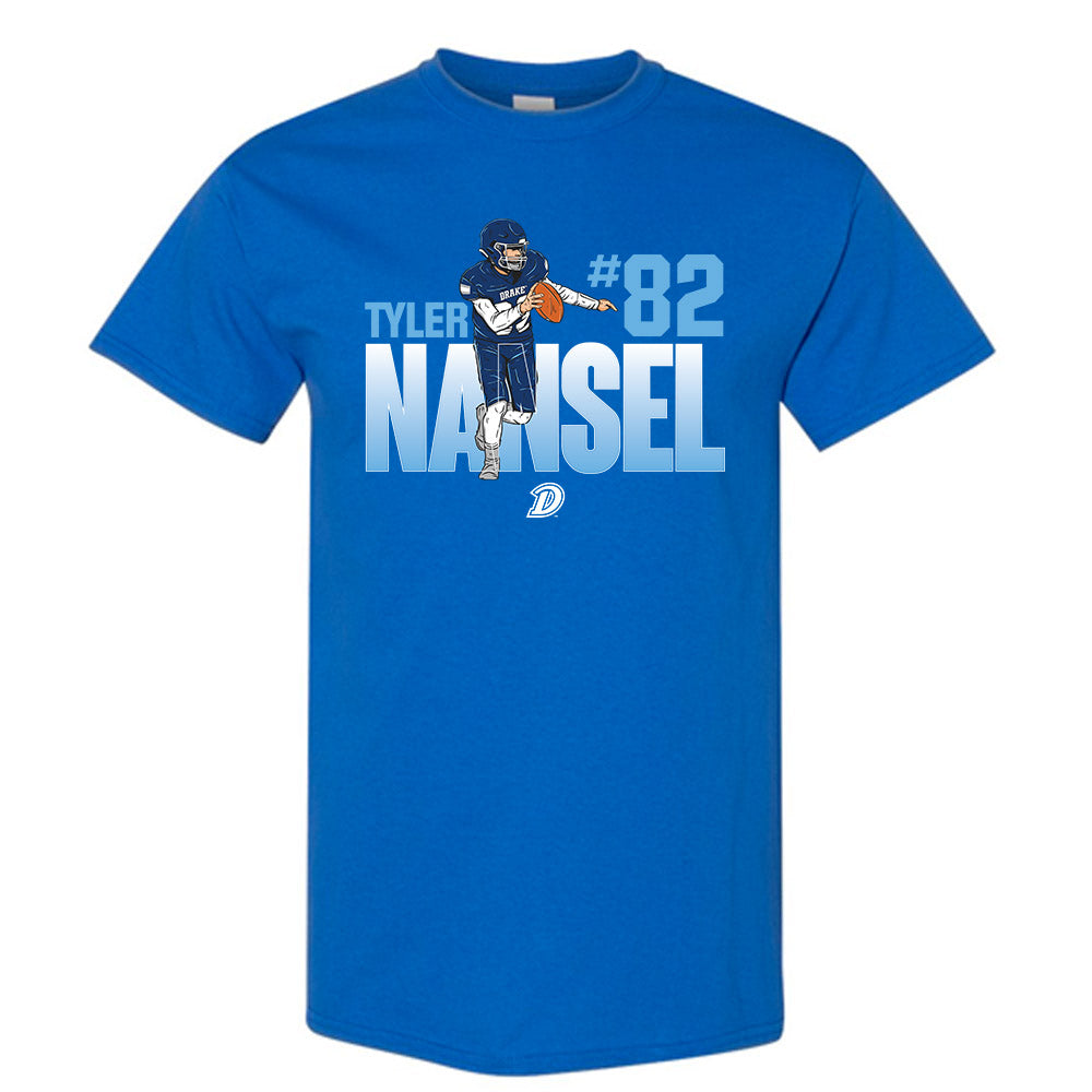 Drake - NCAA Football : Tyler Nansel - Caricature Short Sleeve T-Shirt