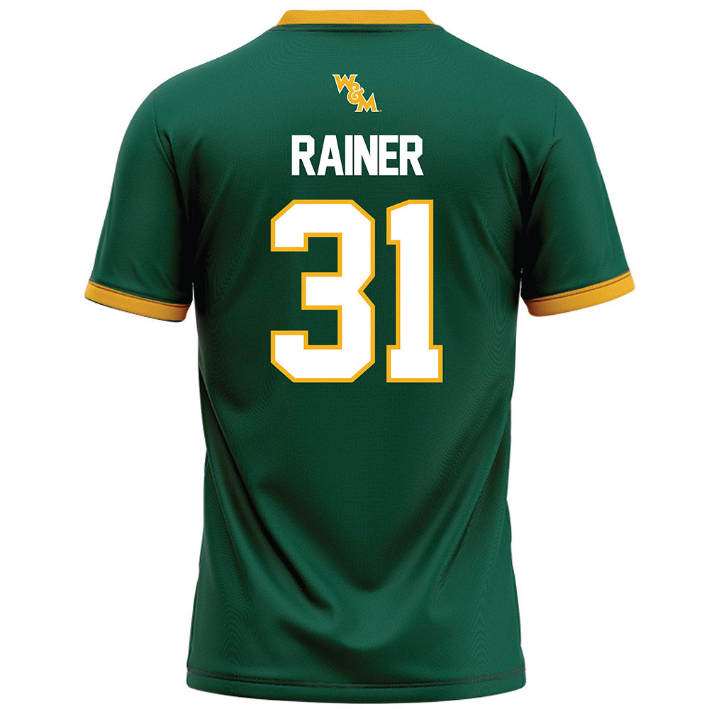 William & Mary - NCAA Football : Elijah Rainer - Green Jersey